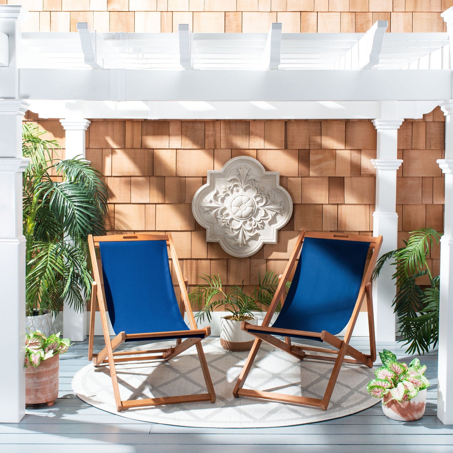 Sedia pieghevole da esterno SAFAVIEH Natalya (set da 2) - 24L x 34P x 41A