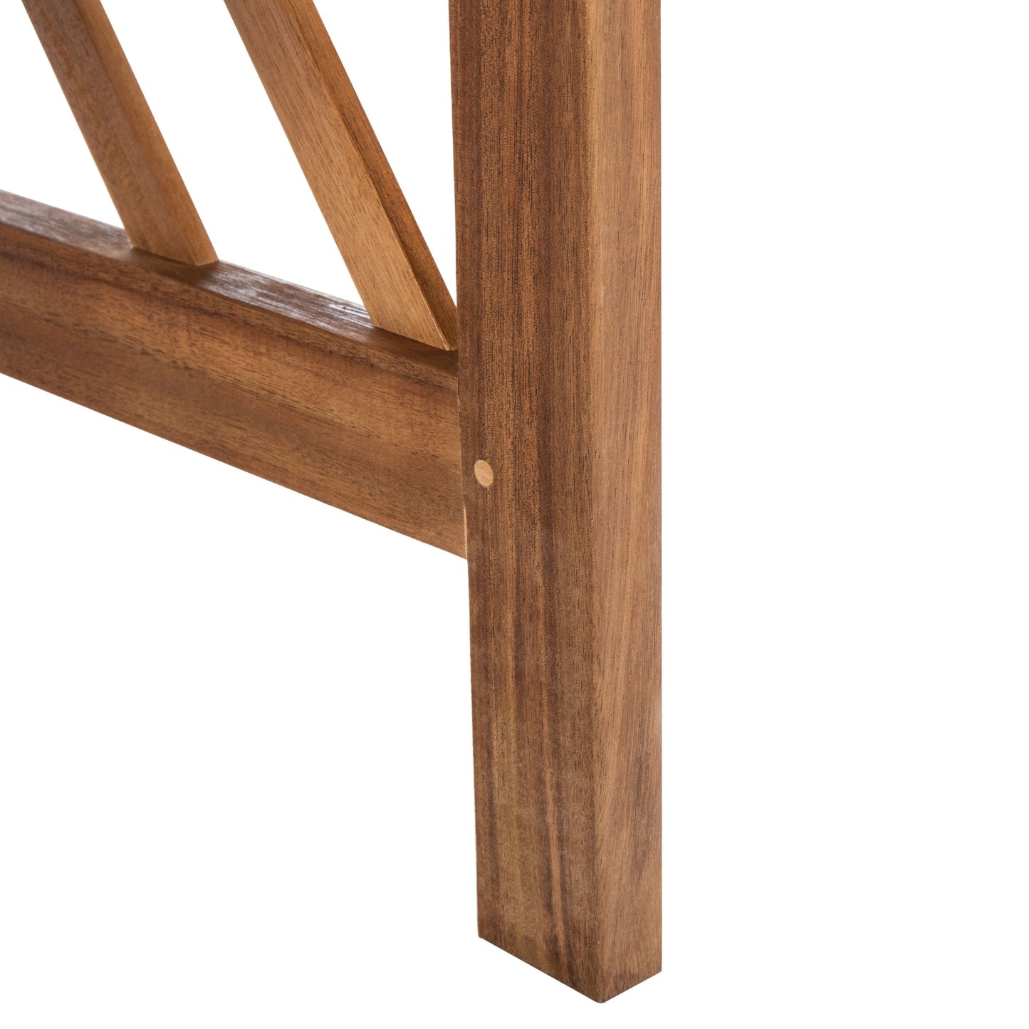 SAFAVIEH Outdoor Nayely Set da conversazione da patio in legno massello di acacia, 4 pezzi - 47L x 33P x 26A