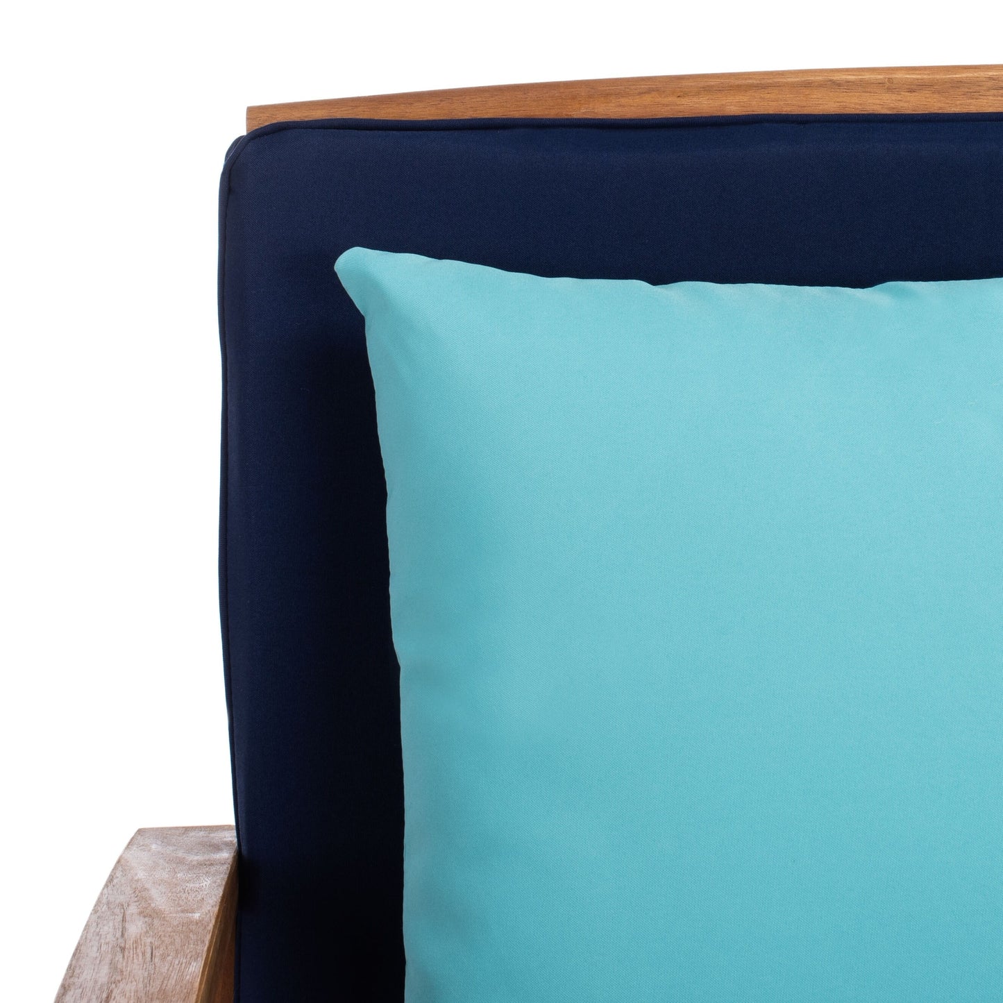 SAFAVIEH Outdoor Nayely Set da conversazione da patio in legno massello di acacia, 4 pezzi - 47L x 33P x 26A