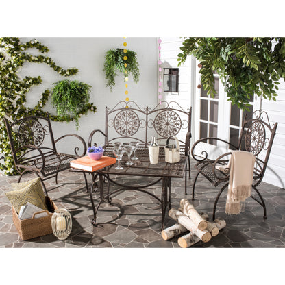 Set da patio SAFAVIEH Outdoor Nyasia in ferro battuto vittoriano, 4 pezzi - 45L x 39P x 22A