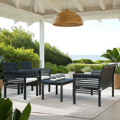 SAFAVIEH Outdoor Pieternel Set da esterno 4 pezzi - 50W x 30D x 24H