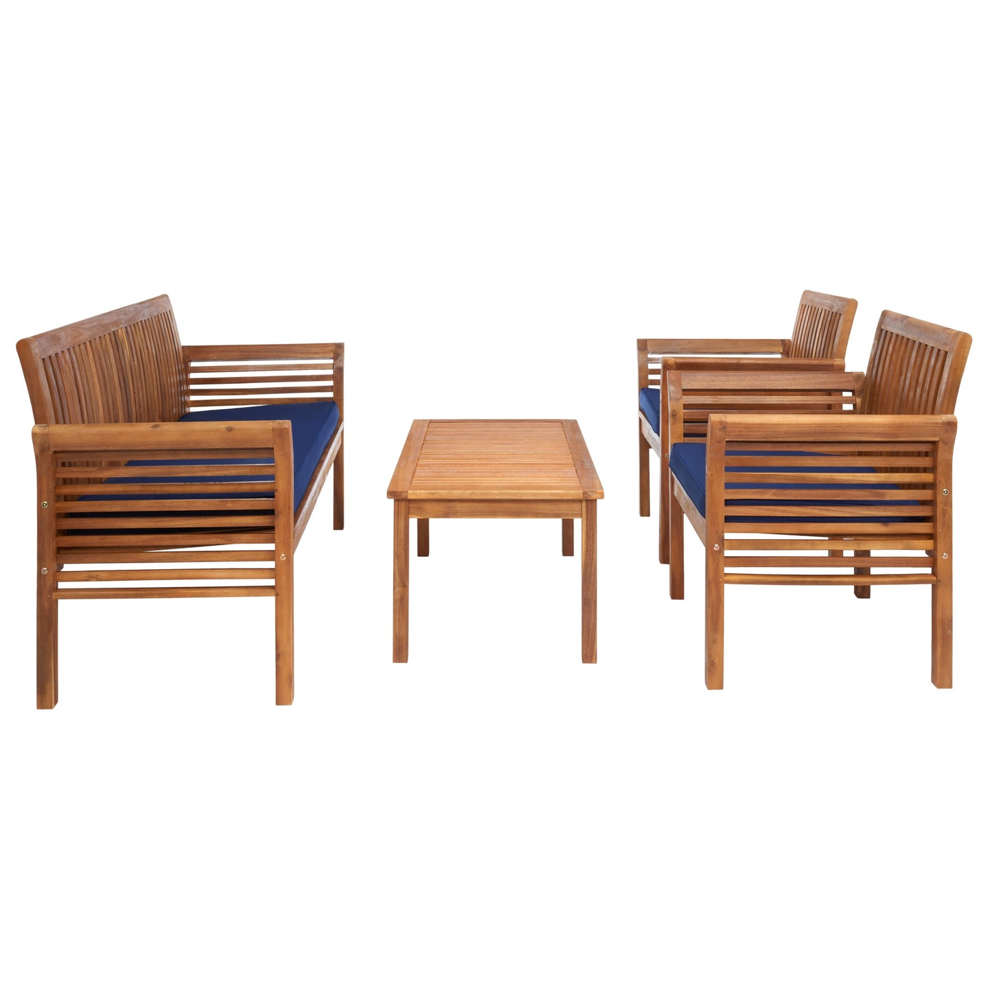 SAFAVIEH Outdoor Pieternel Set da esterno 4 pezzi - 50W x 30D x 24H