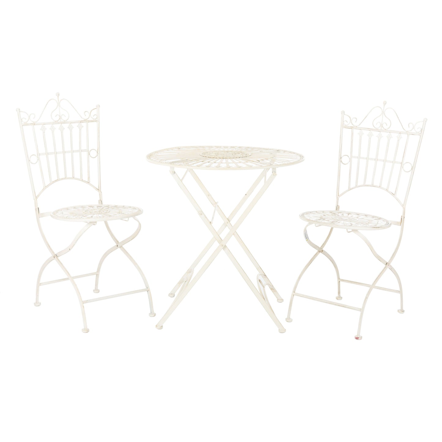 SAFAVIEH Set da bistrot da esterno Saige in ferro vittoriano, 3 pezzi - 28Lx28Px38A