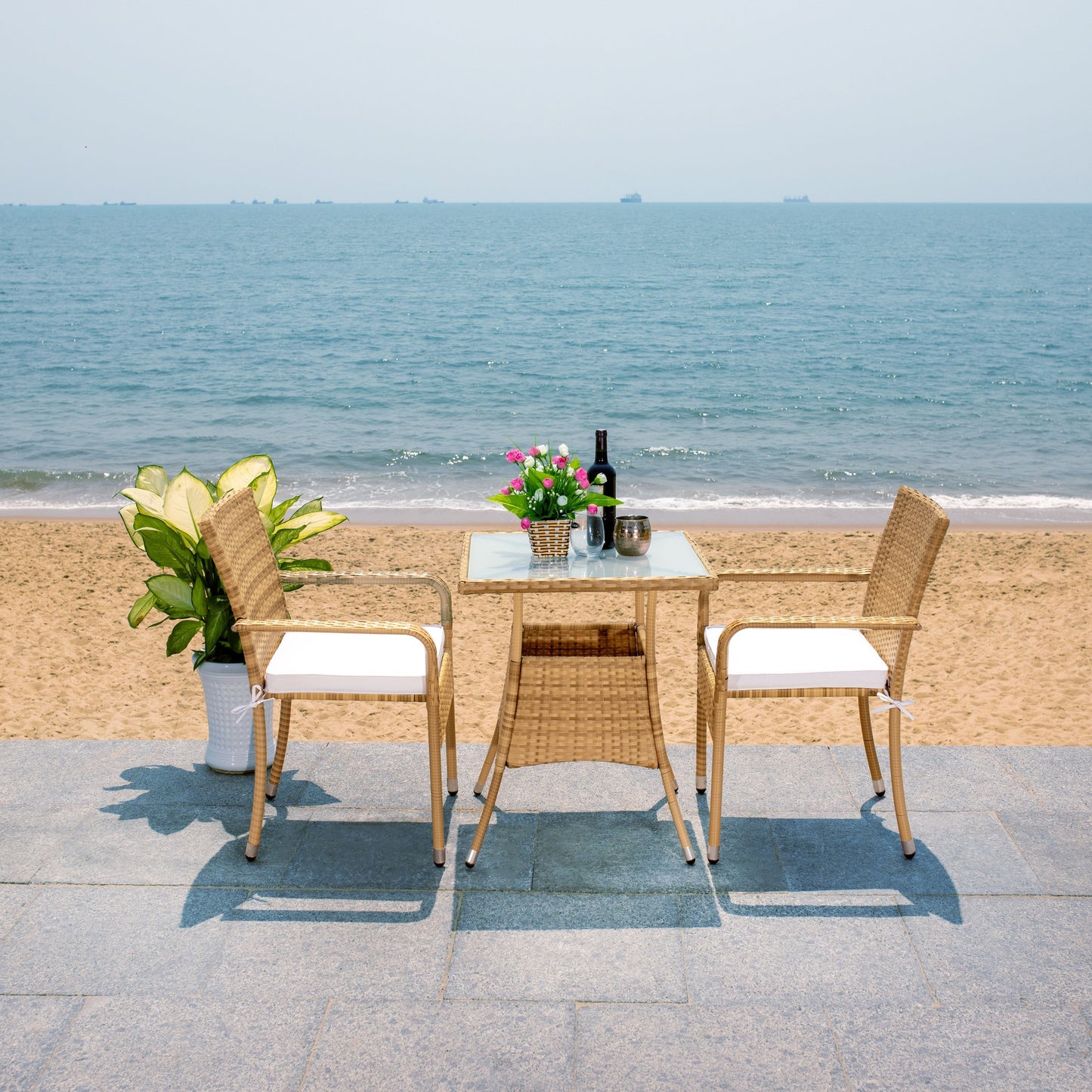 SAFAVIEH Set da bistrot Sheva da esterno, 3 pezzi - 24Lx24Px33A