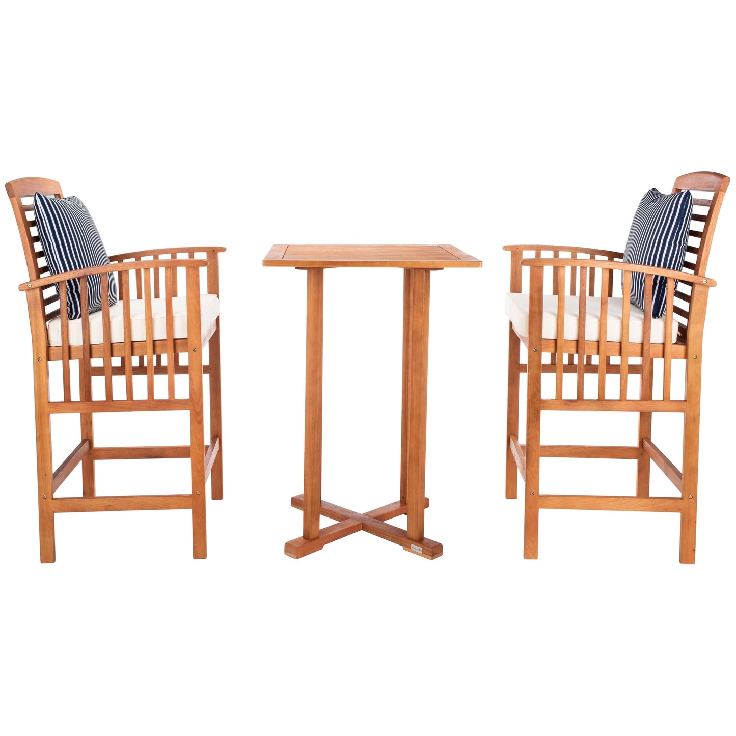 SAFAVIEH Set da bistrot da esterno Sheyla, 3 pezzi, altezza bar - 28Lx28Px40A