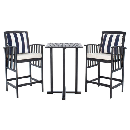 SAFAVIEH Set da bistrot da esterno Sheyla, 3 pezzi, altezza bar - 28Lx28Px40A