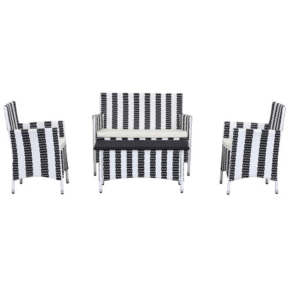 Set da giardino SAFAVIEH Simka marrone/sabbia (4 pezzi) - 43L x 34P x 23A