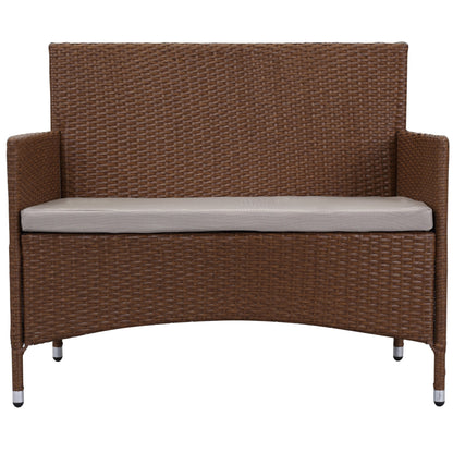 Set da giardino SAFAVIEH Simka marrone/sabbia (4 pezzi) - 43L x 34P x 23A