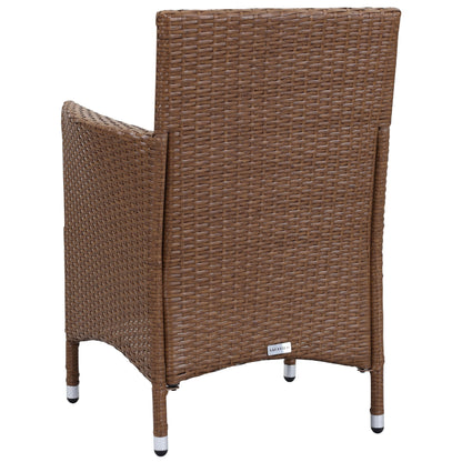 Set da giardino SAFAVIEH Simka marrone/sabbia (4 pezzi) - 43L x 34P x 23A