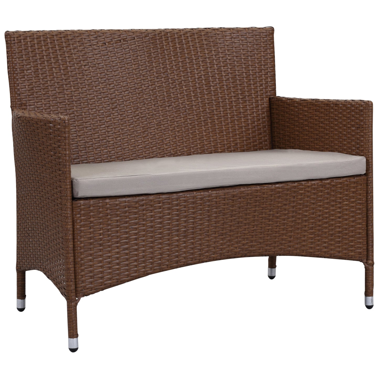 Set da giardino SAFAVIEH Simka marrone/sabbia (4 pezzi) - 43L x 34P x 23A