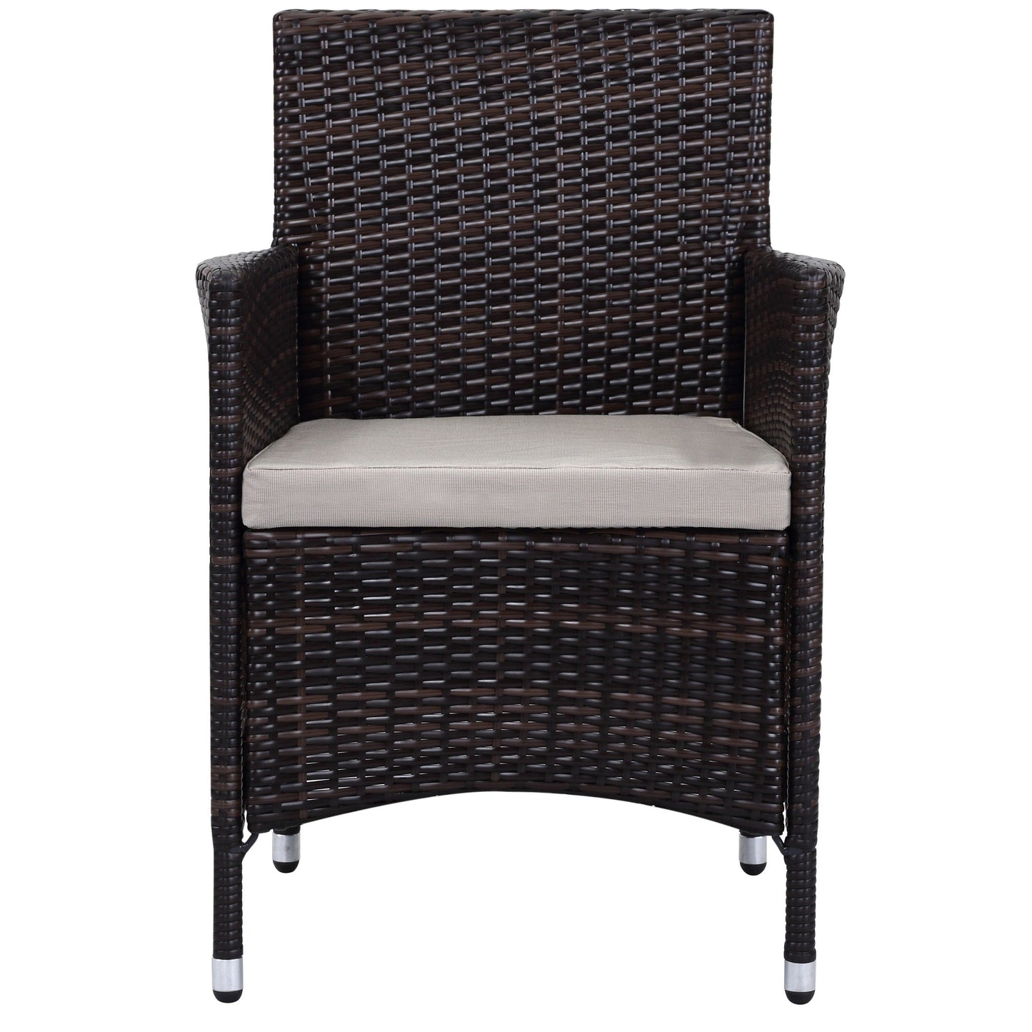 Set da giardino SAFAVIEH Simka marrone/sabbia (4 pezzi) - 43L x 34P x 23A