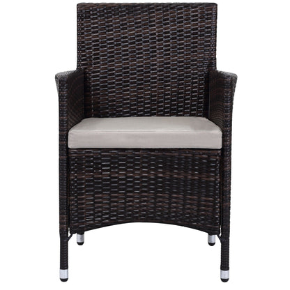 Set da giardino SAFAVIEH Simka marrone/sabbia (4 pezzi) - 43L x 34P x 23A