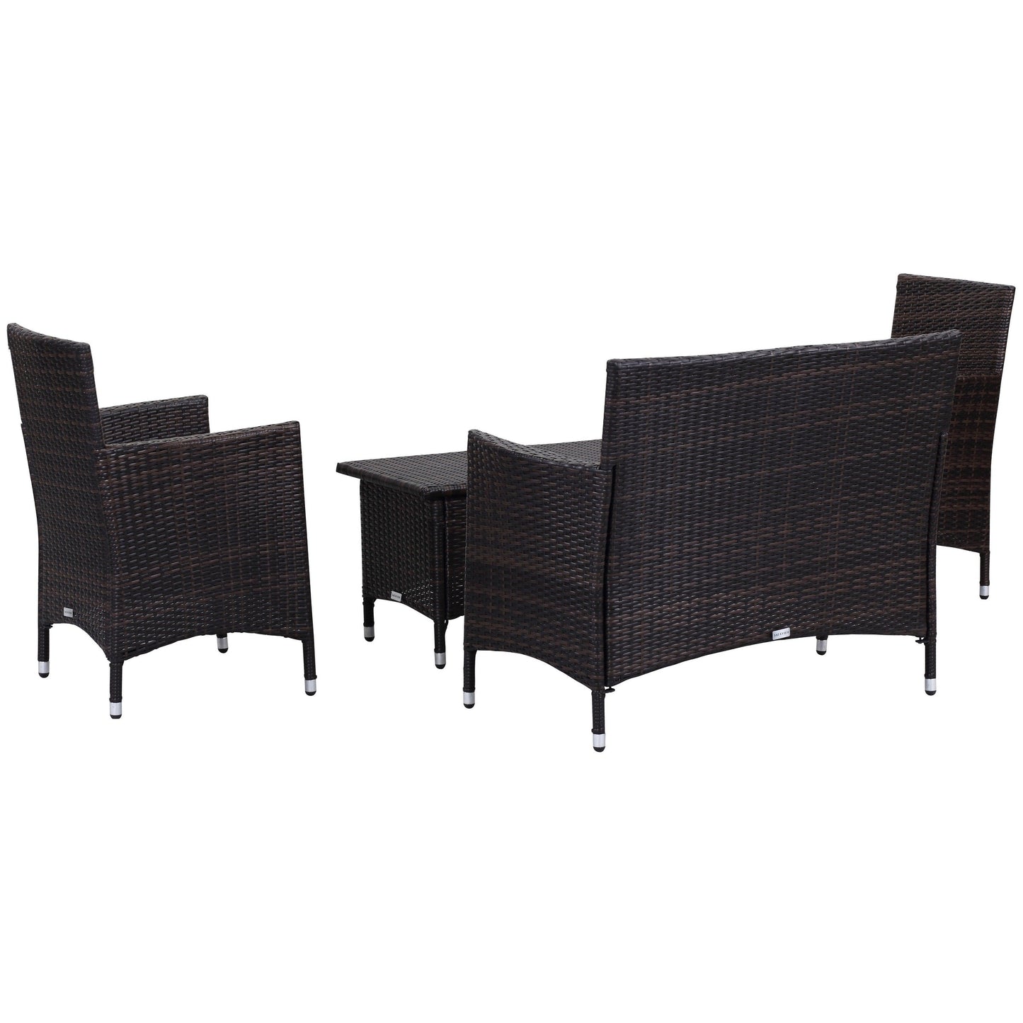 Set da giardino SAFAVIEH Simka marrone/sabbia (4 pezzi) - 43L x 34P x 23A