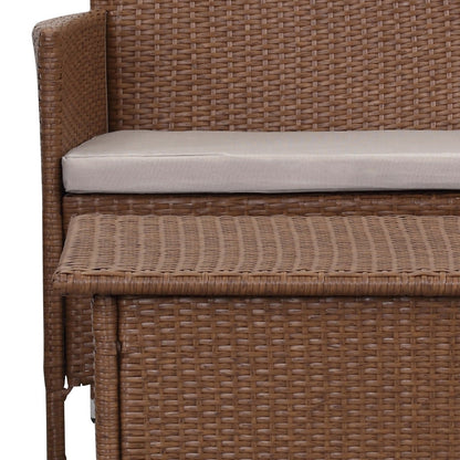 Set da giardino SAFAVIEH Simka marrone/sabbia (4 pezzi) - 43L x 34P x 23A