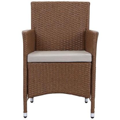 Set da giardino SAFAVIEH Simka marrone/sabbia (4 pezzi) - 43L x 34P x 23A