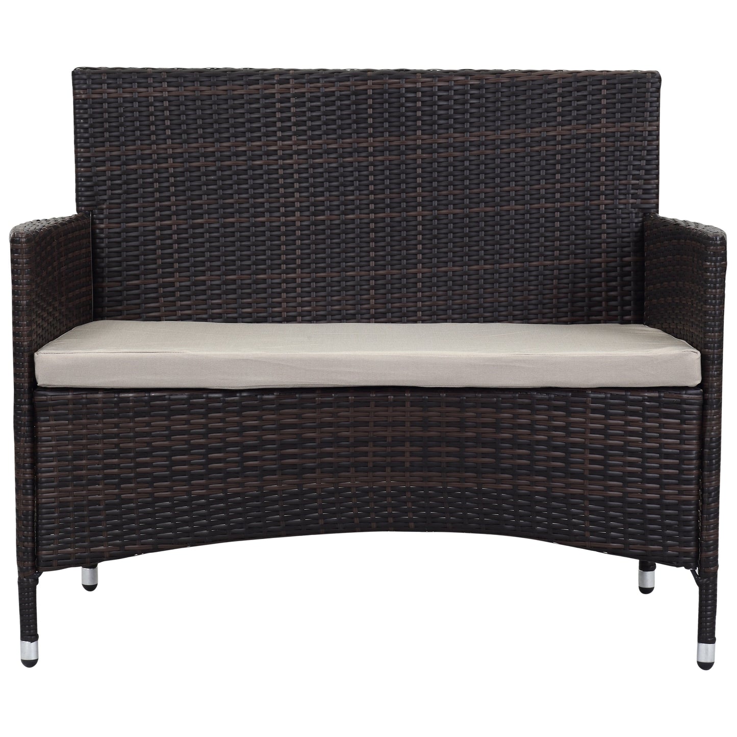 Set da giardino SAFAVIEH Simka marrone/sabbia (4 pezzi) - 43L x 34P x 23A