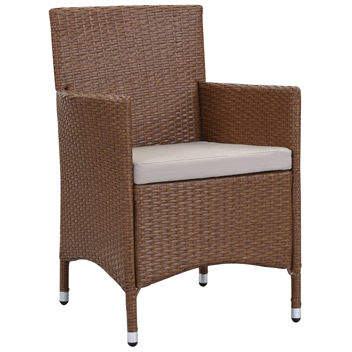 Set da giardino SAFAVIEH Simka marrone/sabbia (4 pezzi) - 43L x 34P x 23A