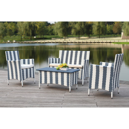 Set da giardino SAFAVIEH Simka marrone/sabbia (4 pezzi) - 43L x 34P x 23A