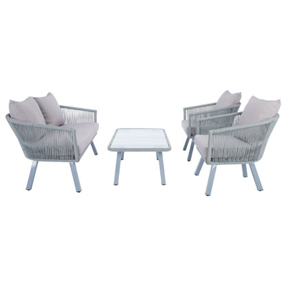 Set da patio in corda SAFAVIEH Outdoor Sneh-Lata da 4 pezzi - 54L x 27P x 26A