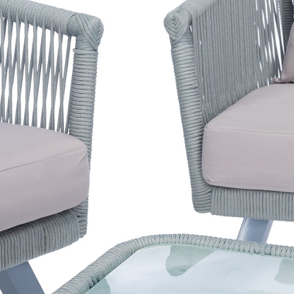 Set da patio in corda SAFAVIEH Outdoor Sneh-Lata da 4 pezzi - 54L x 27P x 26A