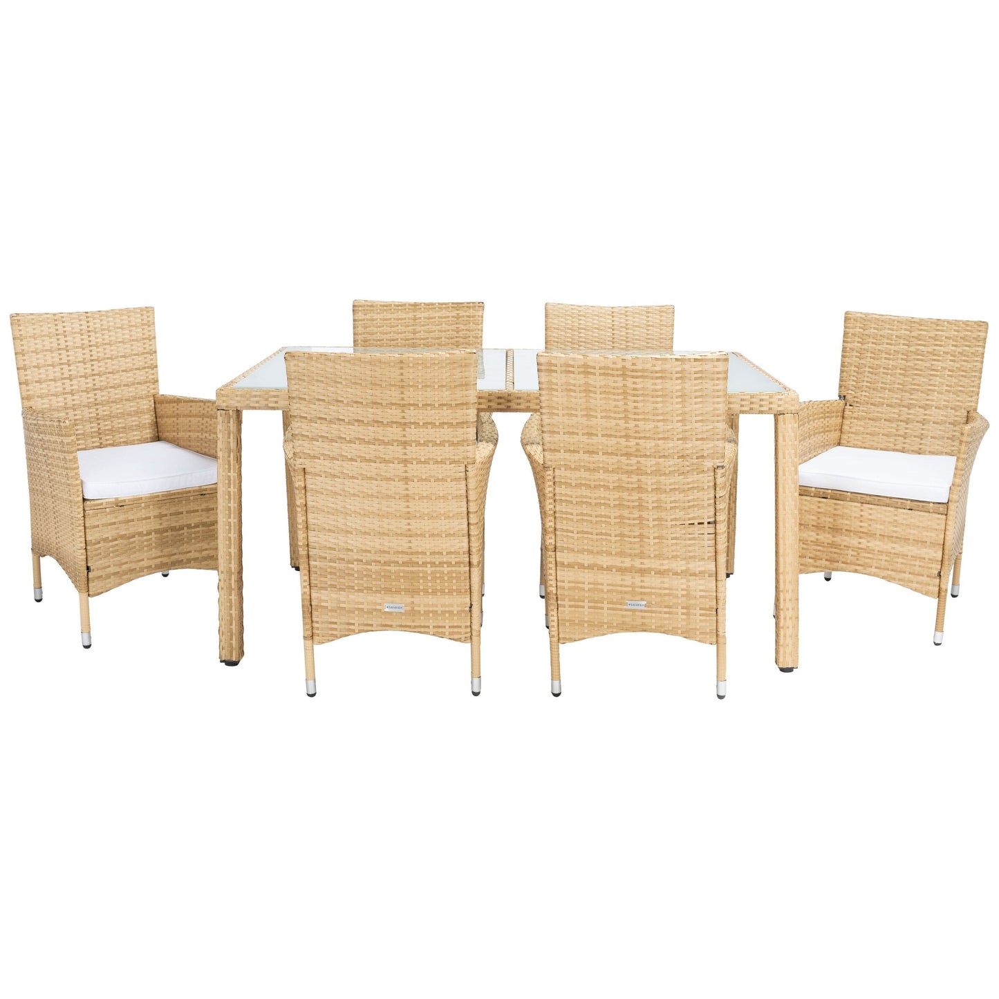 Set da pranzo in vimini SAFAVIEH Outdoor Snezhana da 7 pezzi - 59Lx35Px29A