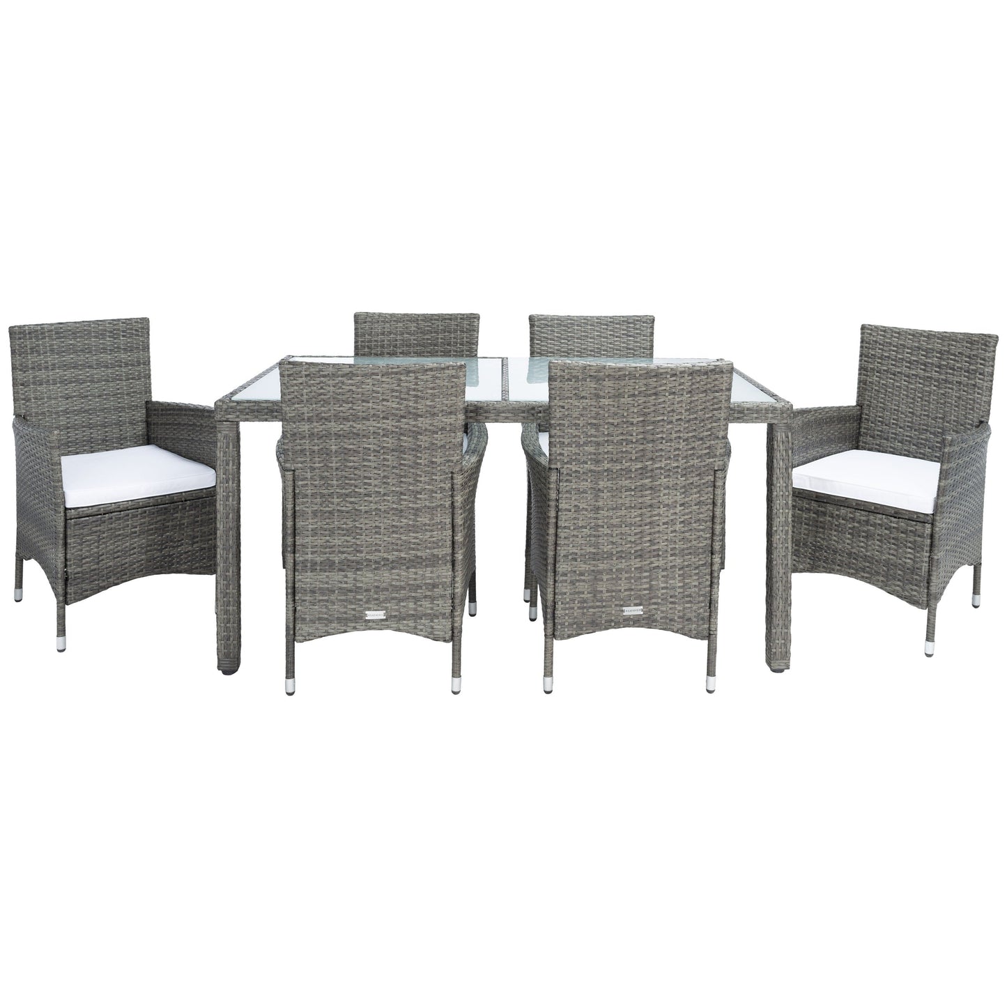 Set da pranzo in vimini SAFAVIEH Outdoor Snezhana da 7 pezzi - 59Lx35Px29A