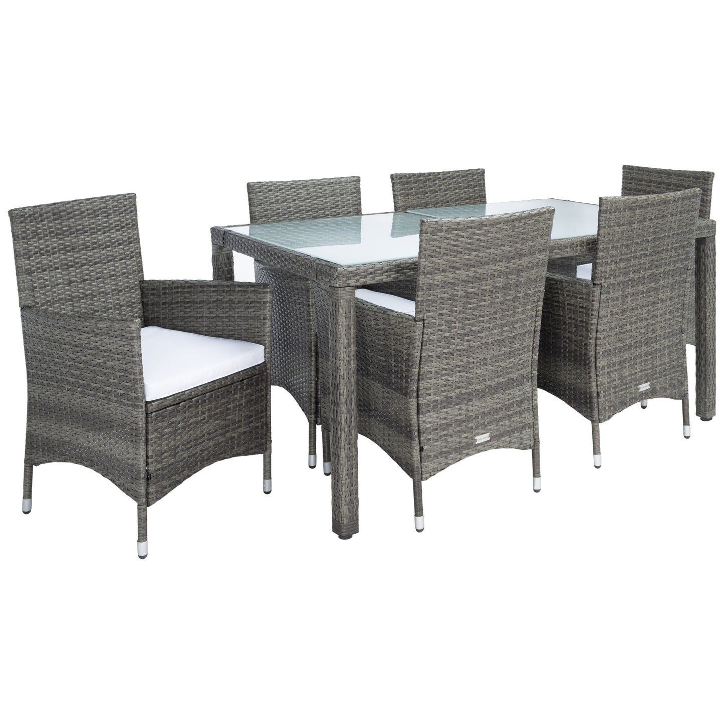 Set da pranzo in vimini SAFAVIEH Outdoor Snezhana da 7 pezzi - 59Lx35Px29A