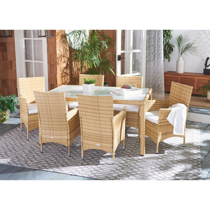 Set da pranzo in vimini SAFAVIEH Outdoor Snezhana da 7 pezzi - 59Lx35Px29A