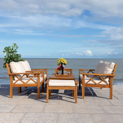 Set da esterno SAFAVIEH Outdoor Unnur da 6 pezzi - 344L x 30P x 28A