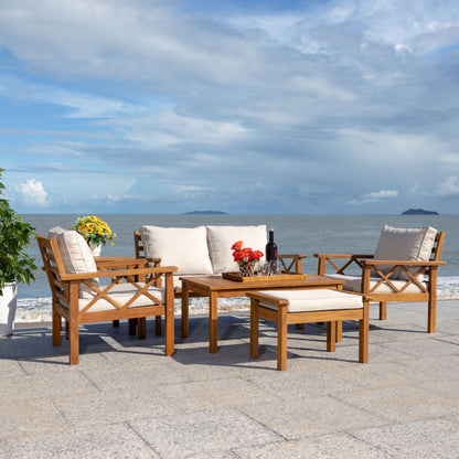 Set da esterno SAFAVIEH Outdoor Unnur da 6 pezzi - 344L x 30P x 28A