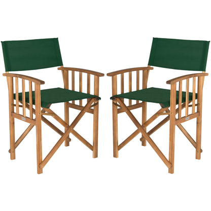 Sedia da regista SAFAVIEH Outdoor Vaira in legno di acacia (set di 2) - 22L x 34P x 21A