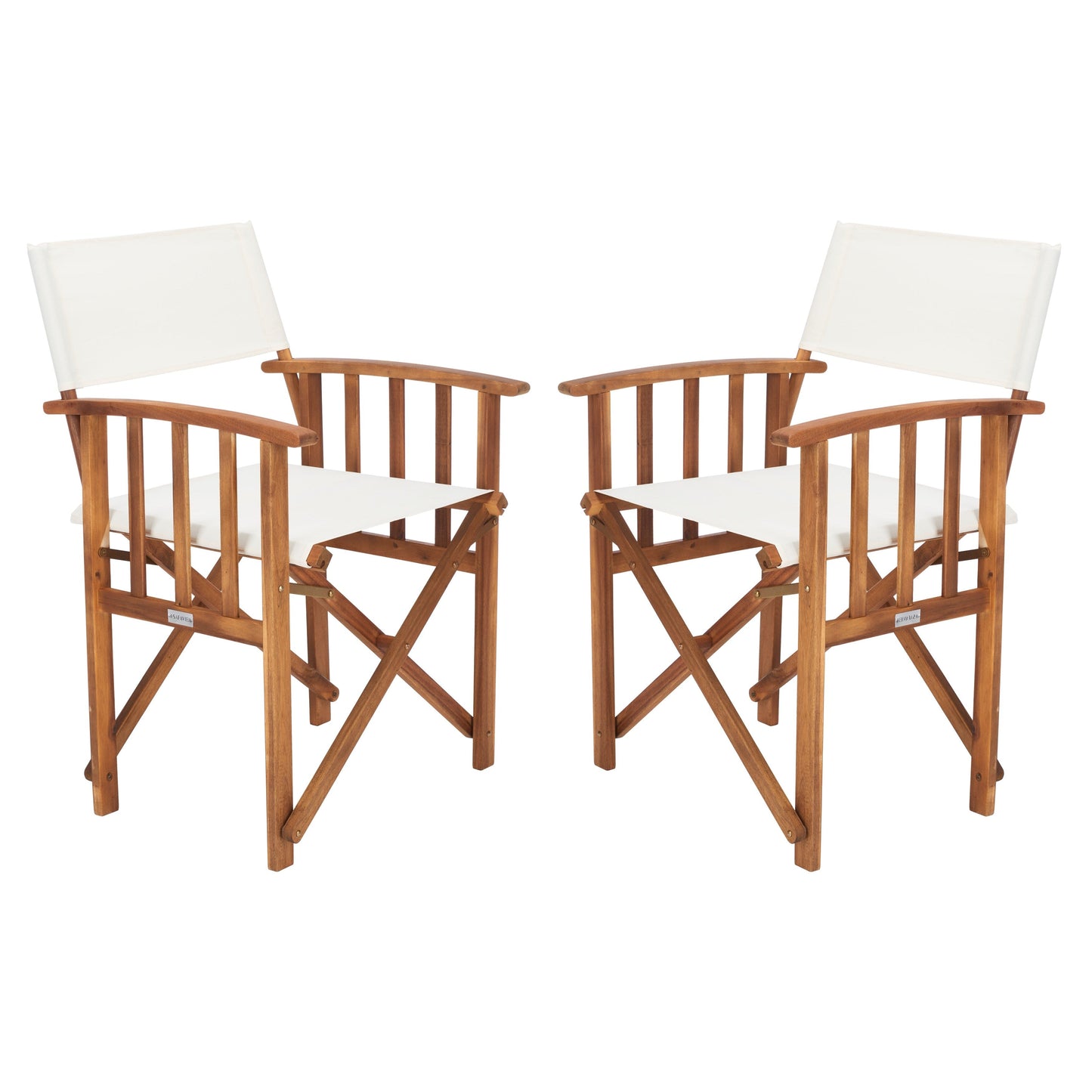 Sedia da regista SAFAVIEH Outdoor Vaira in legno di acacia (set di 2) - 22L x 34P x 21A
