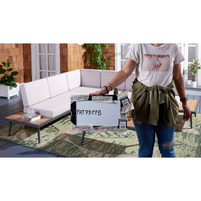 Set da soggiorno angolare Wendela per esterni SAFAVIEH - 47L x 28P x 38A