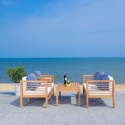 Set da esterno SAFAVIEH Yoselin da 4 pezzi con cuscino decorativo - 51L x 26P x 26A