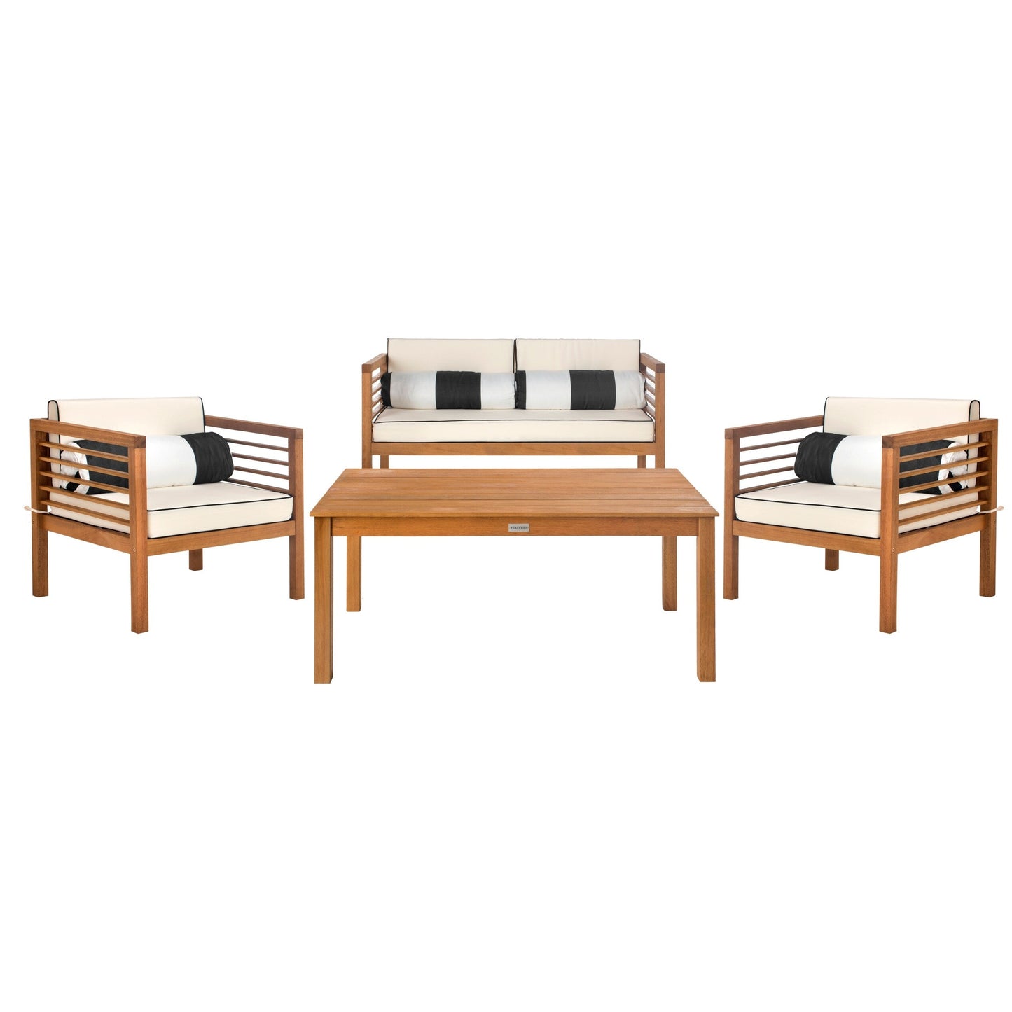 Set da esterno SAFAVIEH Yoselin da 4 pezzi con cuscino decorativo - 51L x 26P x 26A