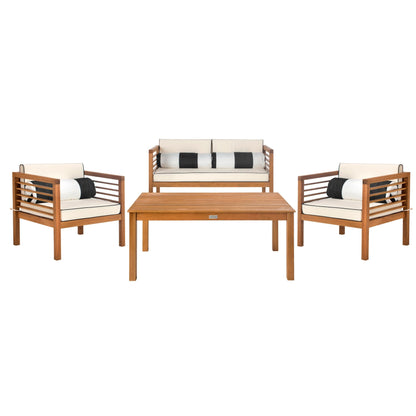 Set da esterno SAFAVIEH Yoselin da 4 pezzi con cuscino decorativo - 51L x 26P x 26A