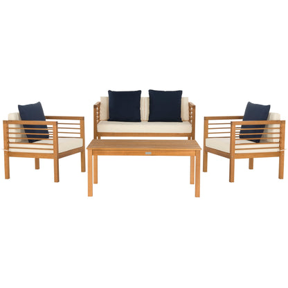 Set da esterno SAFAVIEH Yoselin da 4 pezzi con cuscino decorativo - 51L x 26P x 26A