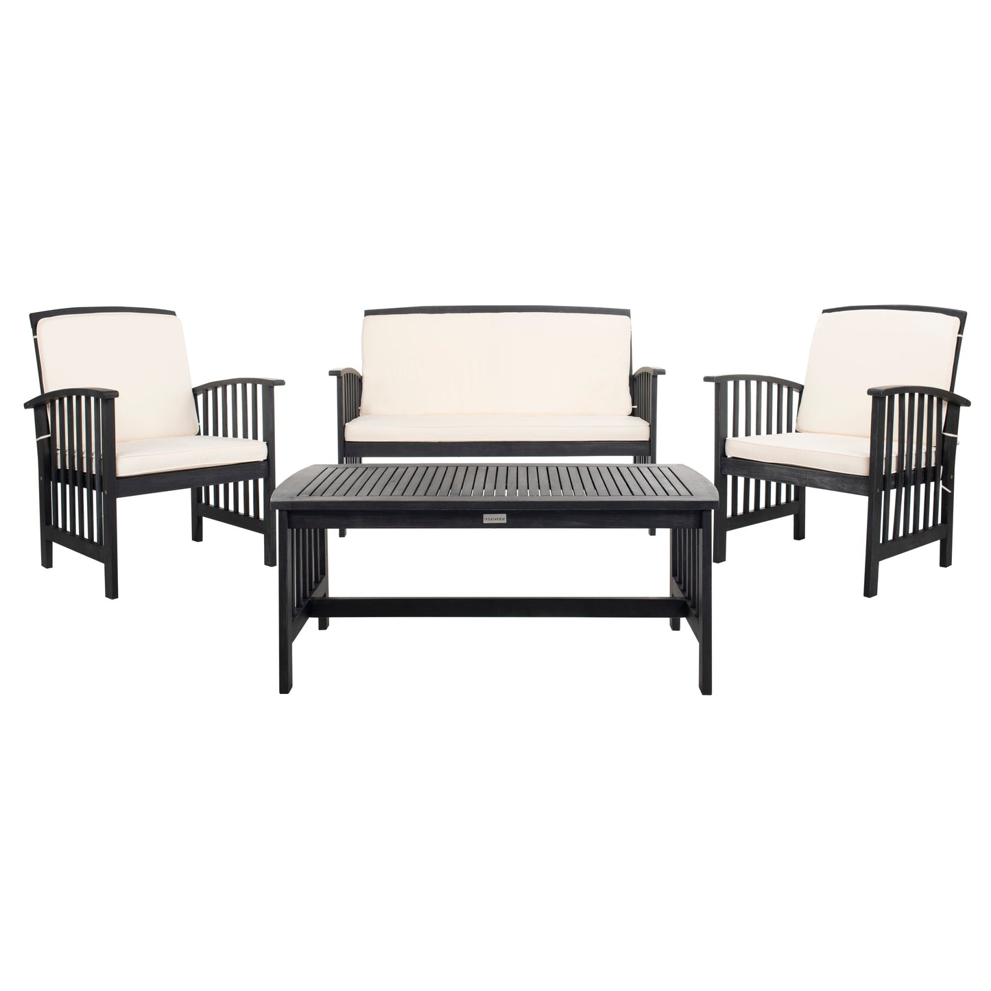 Set da giardino per conversazione Yuliana da 4 pezzi SAFAVIEH Outdoor - 47L x 33P x 26A