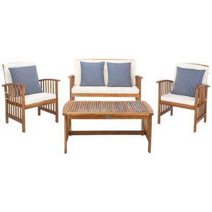 Set da giardino per conversazione Yuliana da 4 pezzi SAFAVIEH Outdoor - 47L x 33P x 26A