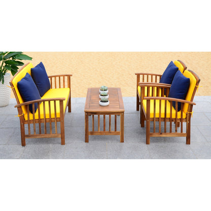 Set da giardino per conversazione Yuliana da 4 pezzi SAFAVIEH Outdoor - 47L x 33P x 26A