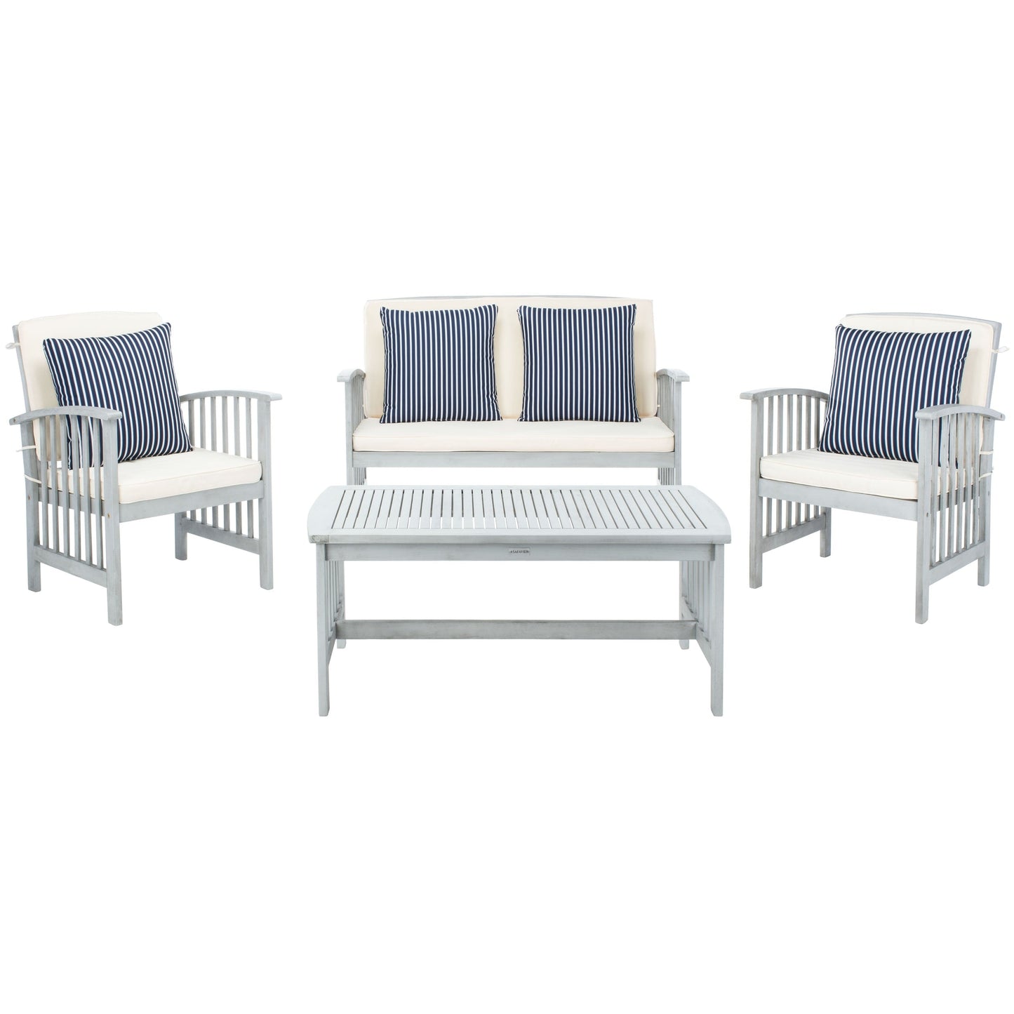 Set da giardino per conversazione Yuliana da 4 pezzi SAFAVIEH Outdoor - 47L x 33P x 26A