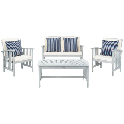 Set da giardino per conversazione Yuliana da 4 pezzi SAFAVIEH Outdoor - 47L x 33P x 26A