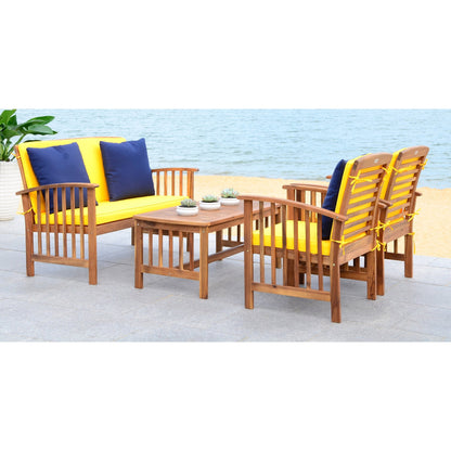 Set da giardino per conversazione Yuliana da 4 pezzi SAFAVIEH Outdoor - 47L x 33P x 26A