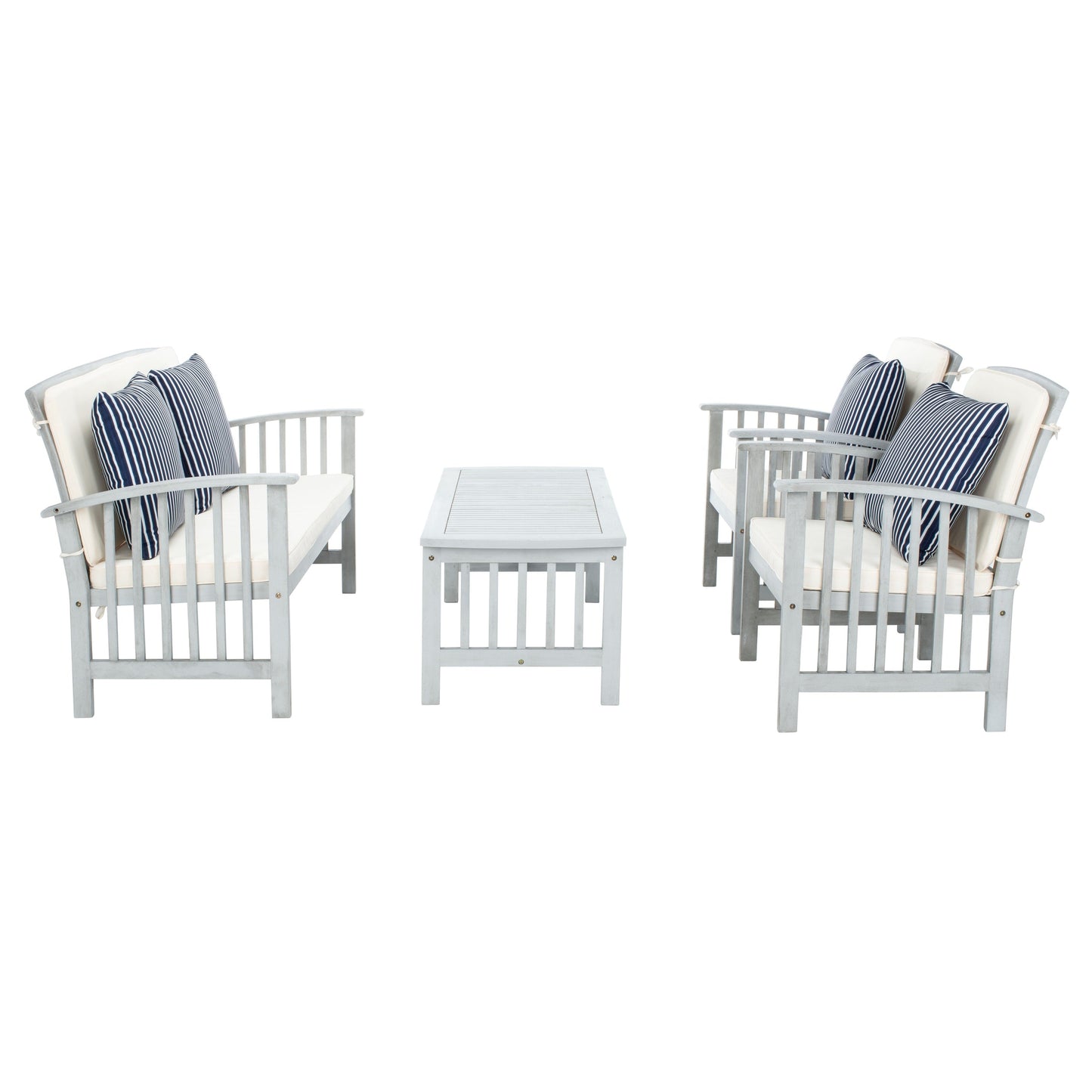 Set da giardino per conversazione Yuliana da 4 pezzi SAFAVIEH Outdoor - 47L x 33P x 26A