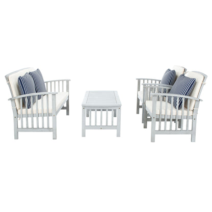 Set da giardino per conversazione Yuliana da 4 pezzi SAFAVIEH Outdoor - 47L x 33P x 26A