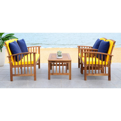 Set da giardino per conversazione Yuliana da 4 pezzi SAFAVIEH Outdoor - 47L x 33P x 26A