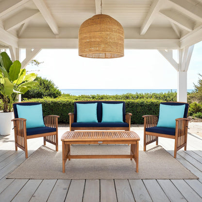 Set da giardino per conversazione Yuliana da 4 pezzi SAFAVIEH Outdoor - 47L x 33P x 26A