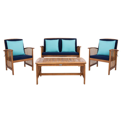 Set da giardino per conversazione Yuliana da 4 pezzi SAFAVIEH Outdoor - 47L x 33P x 26A