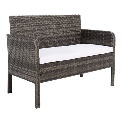 Set da conversazione per patio SAFAVIEH Outdoor Zsolt in vimini/acciaio, 4 pezzi - 42L x 31P x 21A