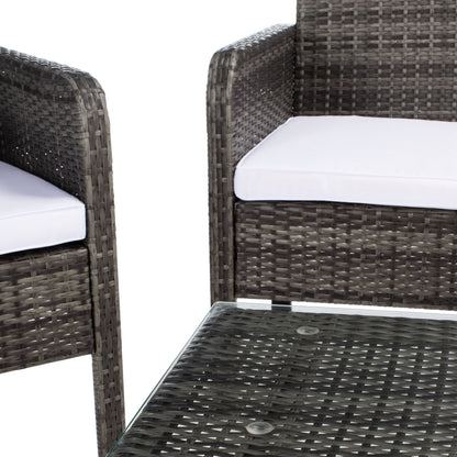 Set da conversazione per patio SAFAVIEH Outdoor Zsolt in vimini/acciaio, 4 pezzi - 42L x 31P x 21A